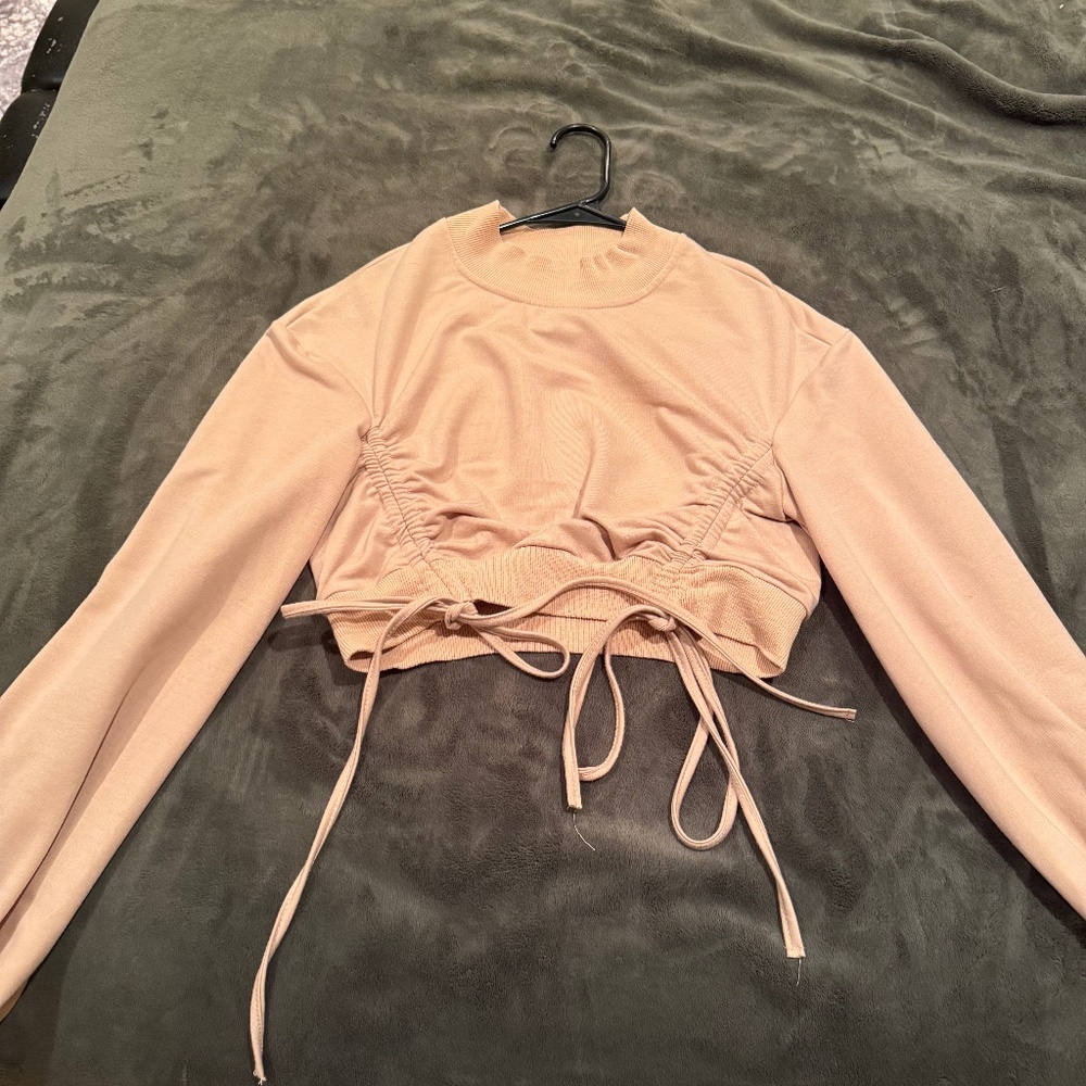 SHEIN Comch Tie Mock Neck